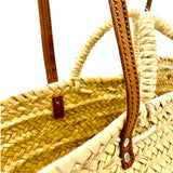 Palmblatt Korb Strandtasche groß 34 x 44 cm türkis Es Trenc