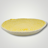 weicher Korb Seilschale gelb Baumwolle Naturfaser 17 x 4 cm